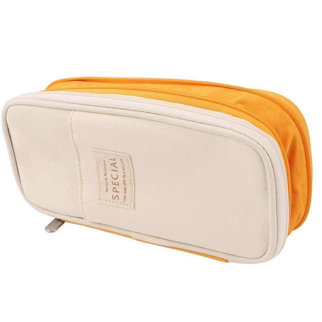 Large Pen Bag Simple     Mesh kets Pen Slots Smoothing   Large Pencil Case for School   Travel