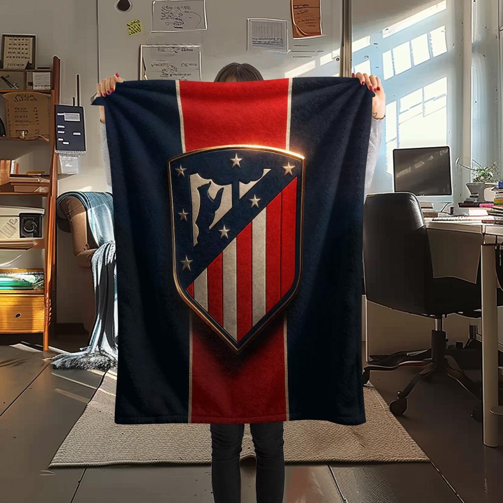 Club Atletico de Madrid Flannel Blanket, High quality Comfortable for All Seasons, Home Decor, Warmth and Comfort