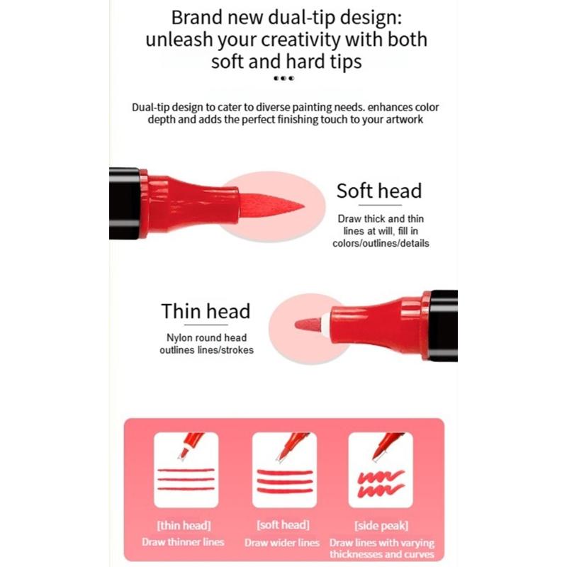 Professional Drawing Sketching Colored Art Markers with Safe Inks Smooth Writing Experience Gift Ready Bucket Packaging