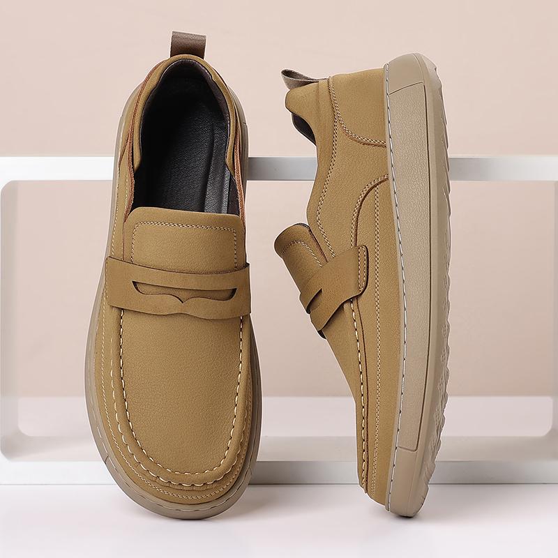 Fashion Simple Leather Mens Casual Shoes Classic Hand Sewing Man Slip On Flats Elegantes Moccasins Handmade Driving Shoes Business Shoes