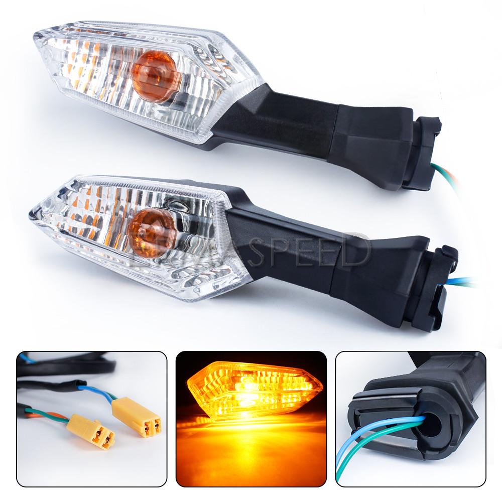 1 Pair Motorcycle Turn Signal Light Amber Blinkers LED Front Rear Indicators For Z1000 Z800 NINJIA 650 ER6N
