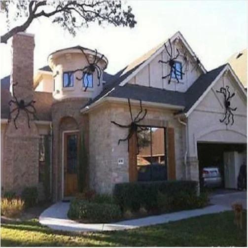 Horror Giantly Black Plush Spider Halloween Party Decoration Props Kids Children Toys Haunted House Decor Gift