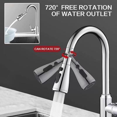 Universal 360° Swivels Tap Extender Splash Proof Faucet Extension 3 Mode Sprinkler Rotatable Kitchen Sink Tap Spray Head Faucet