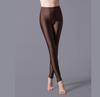 Glossy Fluorescent Leggings: Smooth, Solid Color Dance Performance Pants