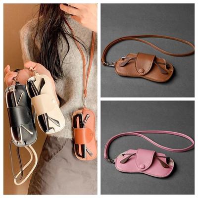 Portable Glasses Bag Soft Leather Sunglasses Pouch Slim Fashion Glasses Case Holder Glasses Organizer Travel Sunglasses Pouch