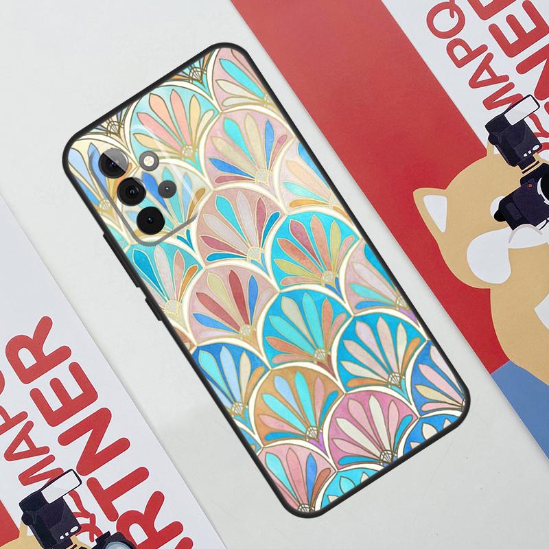 Muted Moroccan Mosaic Tiles Phone Case For Samsung Galaxy A53 A33 A23 A13 A52 A32 A22 A12 A51 A71 A14 A24 A34 A54 A21S