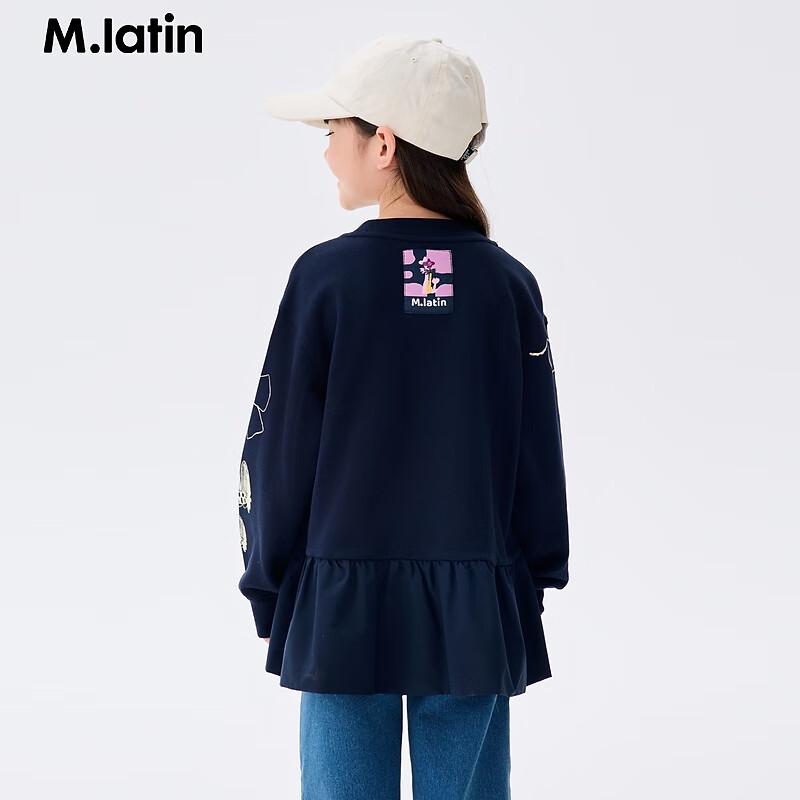 M.Latin Girls  2024 Winter Cartoon Crew Neck Sweatshirt 140cm