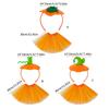 2Pcs Halloween Pumpkin Dress up Kits Includes Pumpkin Hairband Skirt