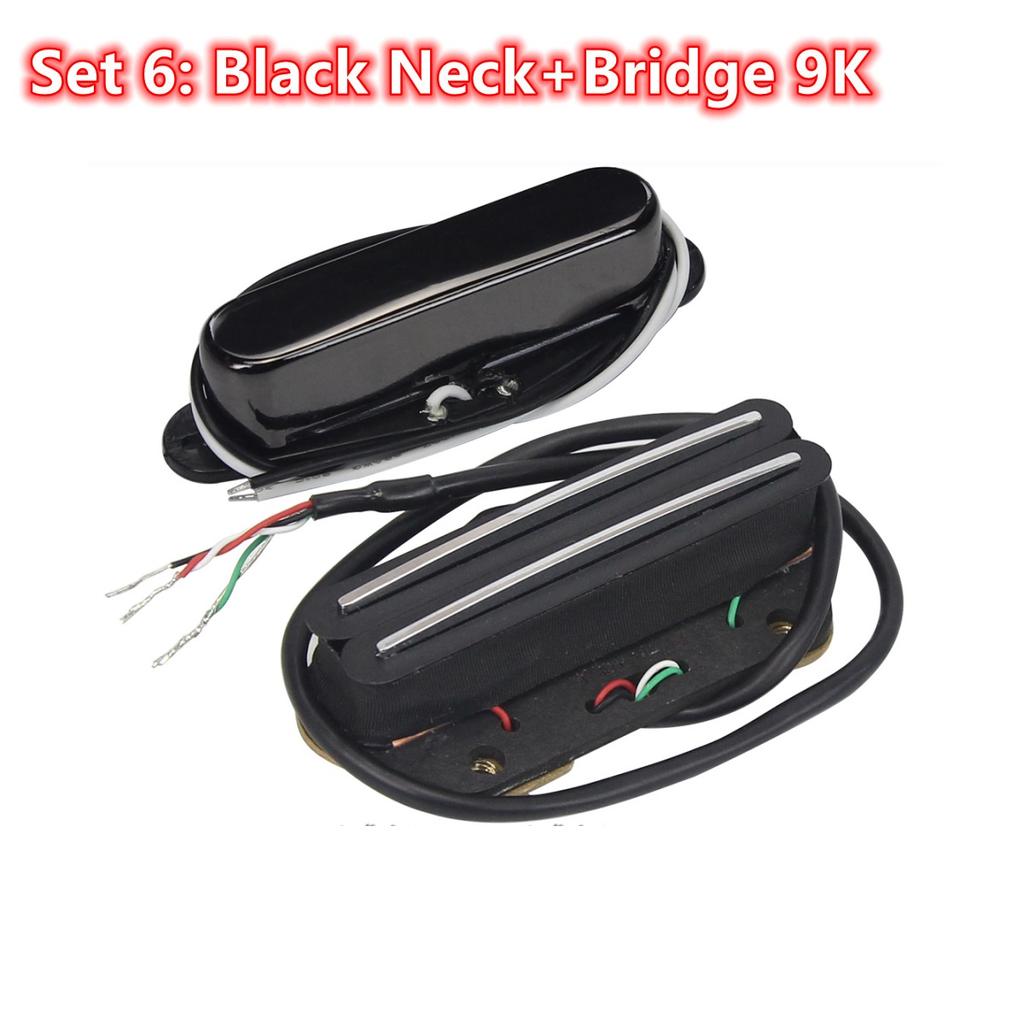 FLEOR Set of Alnico V TL Pickups Neck +Hot Dual Rails Humbucker Bridge Pickup fit for TL Guitar