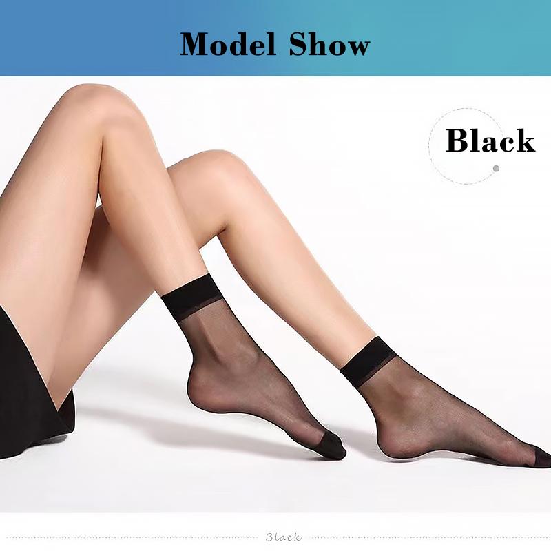 20-100Pcs Summer Socks Skin Color Transparent Ultrathin Women Crystal Silk Socks Nylon Ladies Female Summer Short Ankle Meias