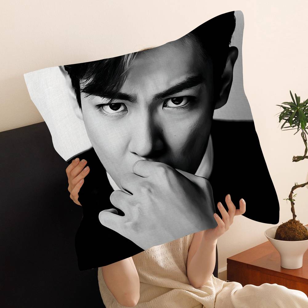 Korean Celebrity Singer T-TOP Pillow Cover Sofa Cushion Cover Home Room Decoration Children Gift