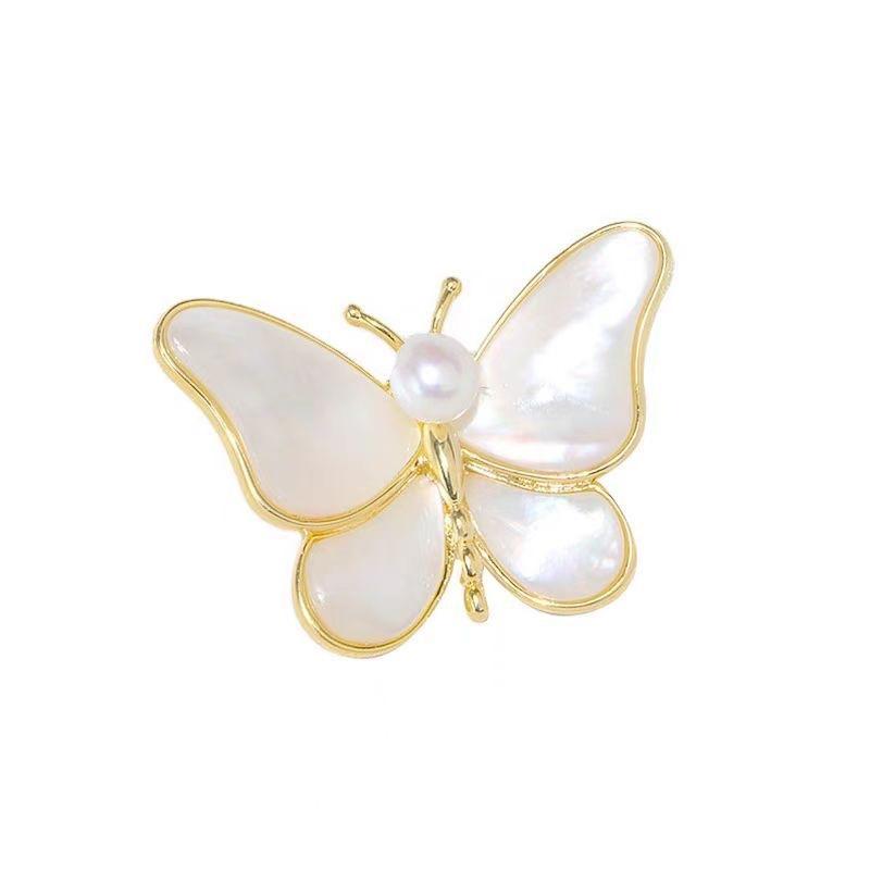 Diamond Butterfly Versatile Simple Brooch Flower Anti-light Pin Clothing Accessories Corsage