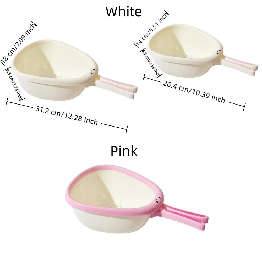 Rabbit Shape Vegetable Washing Basin Cute Storage Basket Portable Fruit Drain Basket  Kitchen Use