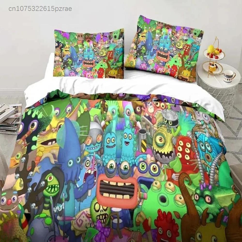 3D Druck Mein Spiel Singende Monster Bettwäschesets Bettdecke Steppdecke Bettbezug Bettbezug Kissenbezugsets Kinder Erwachsenengröße