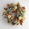 Halloween Wreath Decor Artificial Flower Wreath Door Pumpkin Vine Maple Wreath Maple Leaves Pumpkin Fall Wreath Fall Wreath