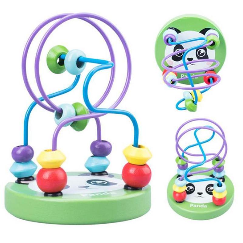 Wooden Roller Coaster Bead Toys Montessori Early Educational Puzzle Math Toy Colorful Cartoon Animals For Kids Arithmetic TMZ