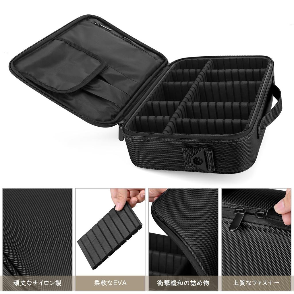 Luxspire Makeup Cosmetic Makeup Brush EVA Cosmetic with Shoulder Professional Easy To Adjustable Functional Large Shock Makeup Black Box, Box, Bag,