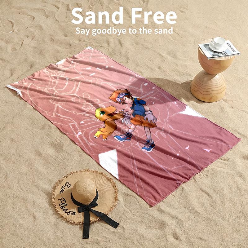 Digimon Beach towels also serve as bath towels summer essential a musthave for the outdoors the beach and the pool