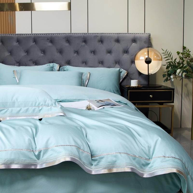 

Комплект из четырех предметов из хлопка длинноволокнистого класса А для беременных и младенцев 100S, можно спать голым, 100 пододеяльников, простыней, пододеяльников, постельных принадлежностей 1.2m bed sheet three-piece set