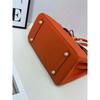 24 European and American Retro Horse Head Platinum Bag Leather Women's Bag Crossbody Bag Versatile Top Layer Bag Cowhide Bag 2024 Handheld