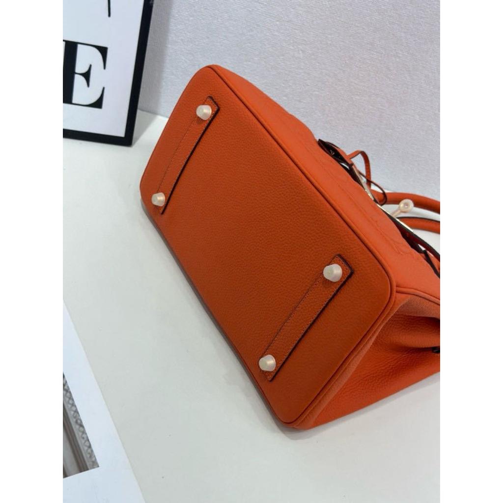 24 European and American Retro Horse Head Platinum Bag Leather Women's Bag Crossbody Bag Versatile Top Layer Bag Cowhide Bag 2024 Handheld