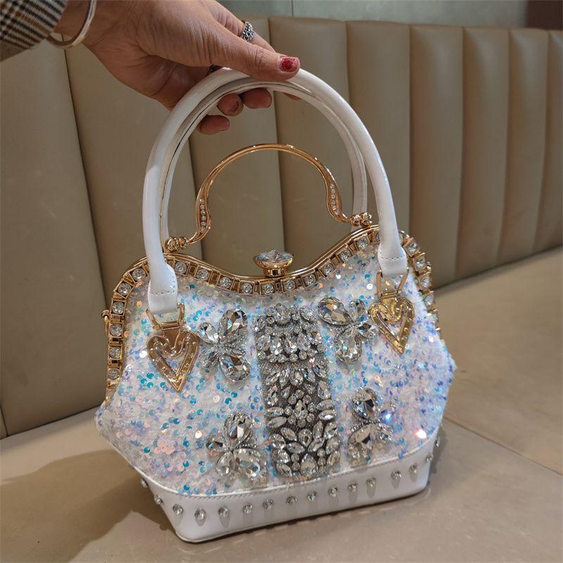 Handbag Fashion Temperament Women's Bag Sequins Inlaid with Diamonds New Light Luxury