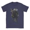 Vintage YoRHa 2B Anime Game Fans Art TShirt for Unisex Crewneck Pure Cotton T Shirts  Short Sleeve Tee Shirt Summer Clothing