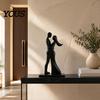 Durable Couple Statue Figurine, 3D Printed Hugging Statue, Modern Romantic Desktop Sculpture for Living Room, Bedroom, Office, Shelf, Table