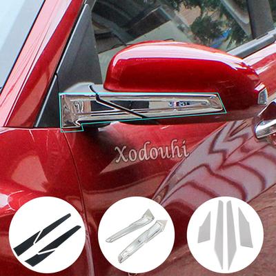 Car Body Back Rear View Side Mirror Stick Trim Frame Lamp Eyebrow Hoods For Hyundai Kona Encino Kauai 2017 2018