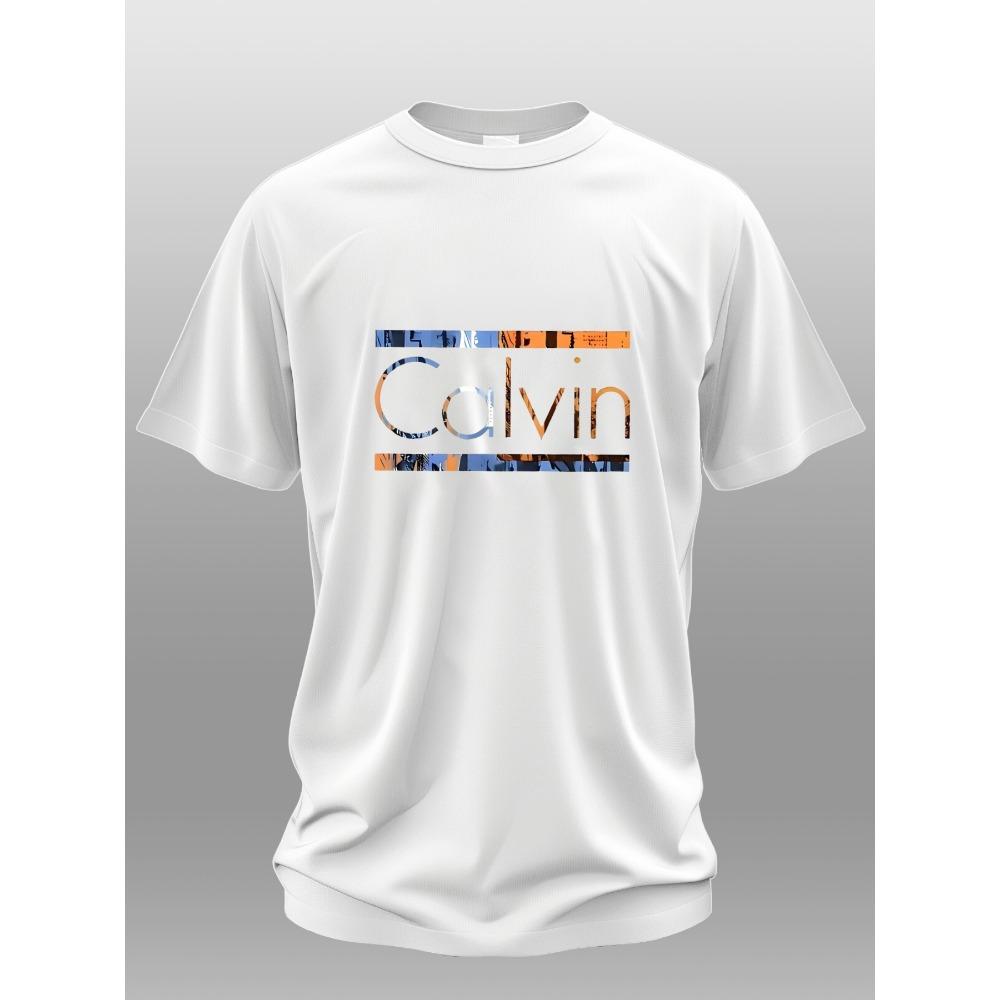 Farbverlauf Cavell Letter Print Herren T-Shirt Sommer Freizeit Sport Herren Top Mode Atmungsaktiv Outdoor Kurzarm T-Shirt