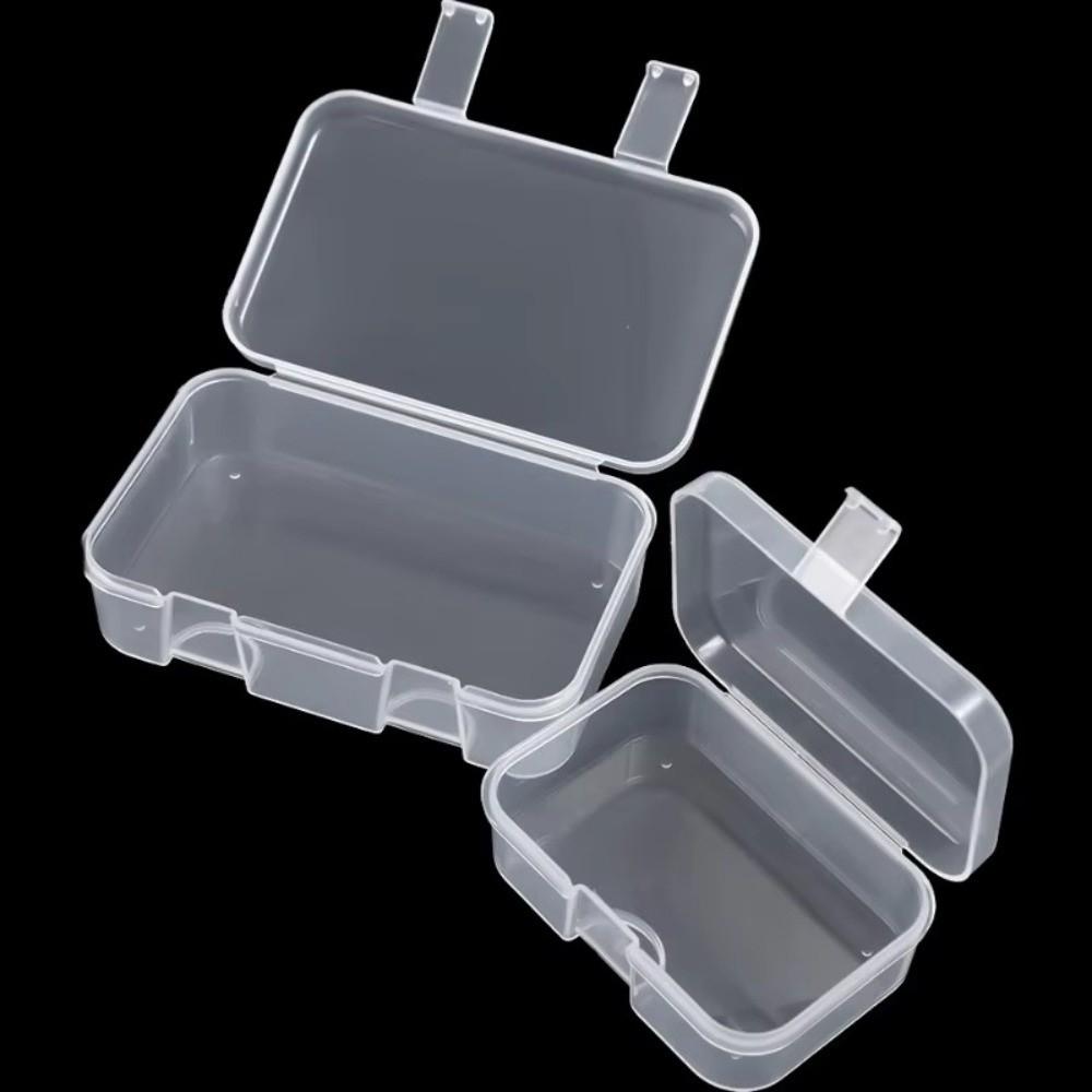 Dustproof Transparent Plastic Box Rectangular Flip Cover Box New Storage Box  Small Objects Display