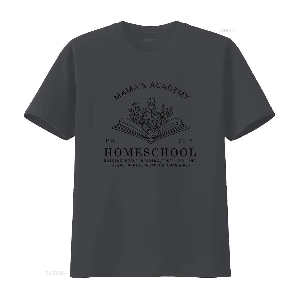 Mama's Academy T Shirt Homeschool Mama Christian Raising Disciples Arrows vintage Washed Versatile designer clothes Comfortable