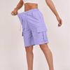 Women's Casual Cargo Shorts with Elastic Drawstring Waist and Side Pockets In Multiple Colors