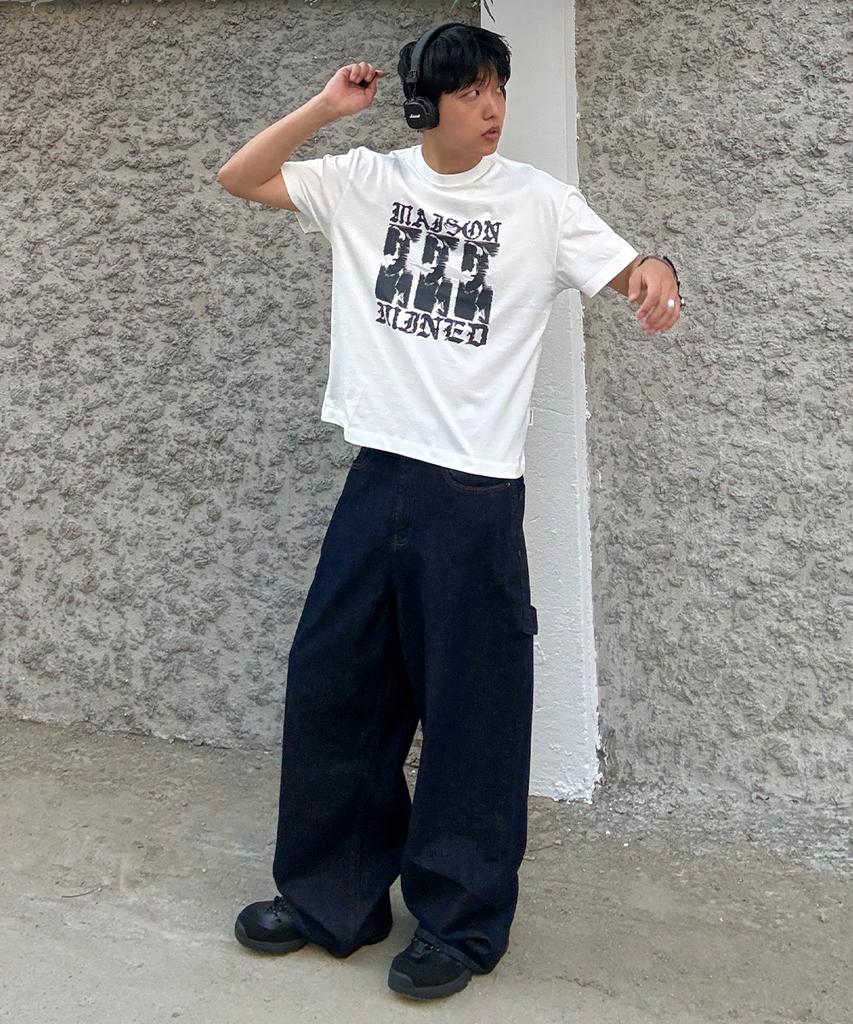 MAISON MINED Back-Point Denim Pants Indigo
