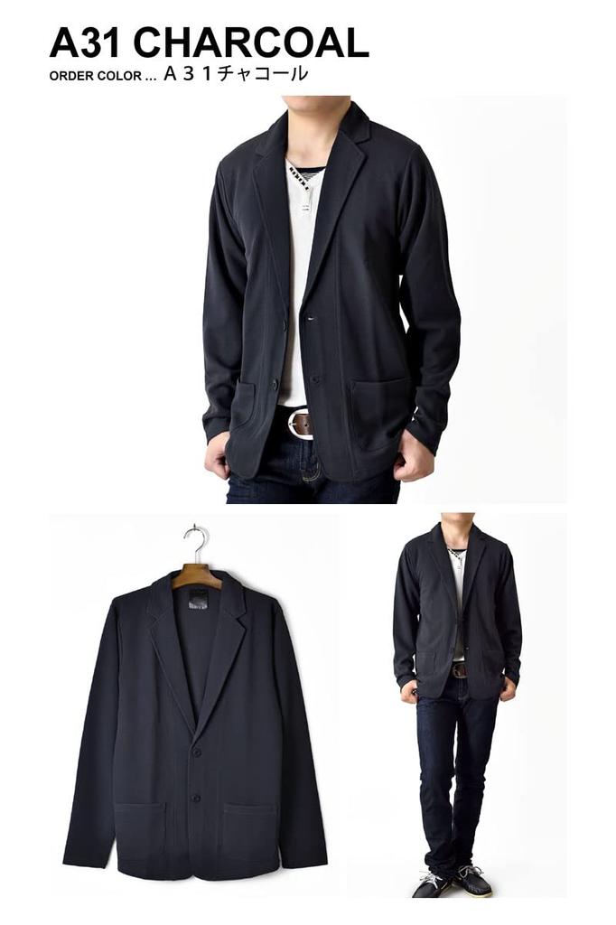 ARONA Tailored Stretch Amunzen Stretch A41 Size M Men's Blazer, Jacket/YC Black,