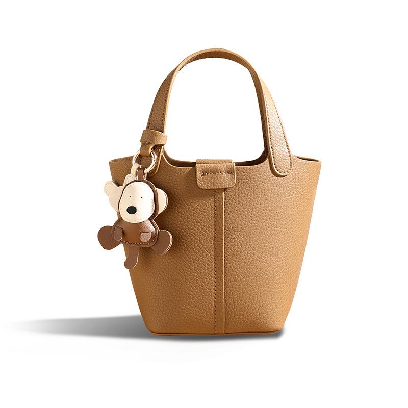 Genuine Leather Women's Bags  Light Luxury Niche Bucket Bags  New Versatile Handbag Bags  Women's High-end Shoulder Bags