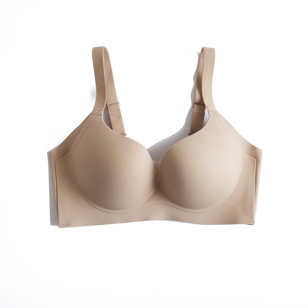 Traceless Big Breasts Show Small Bras, Thin New Glossy Upper Support Side Push, High-end Temperament Elegant Gathering Cloud Underwear