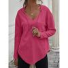 Women's Spring Fall Solid Color Hooded Sweatshirt Casual Stylish Pullover for Everyday Wear