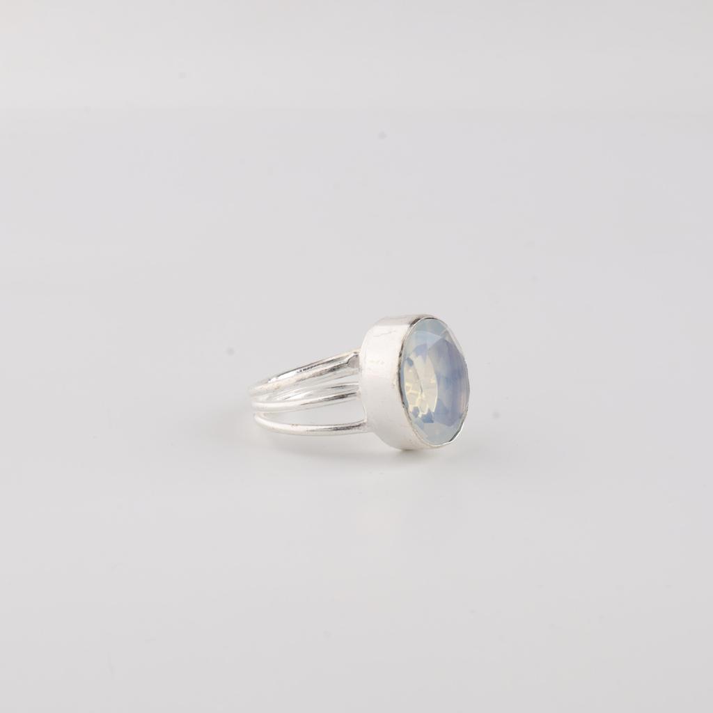 Milky Opal Gemstone 925 Sterling Silver Handmade Women Jewelry Ring For Anniversary Gift RR-73-20