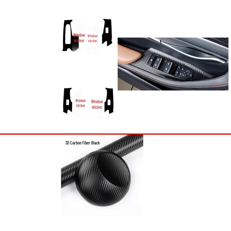 BYD Song Plus Interior Stickers: Carbon Fiber Anti-Scratch Console Gear Shift Wrap (Fits 20 Models)