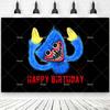 Hot Game-P&Poppy-Playtimes Backdrop Kids Birthday Decorations Party Supplies Baby Shower Banner Horror Festival Decor Props Gift