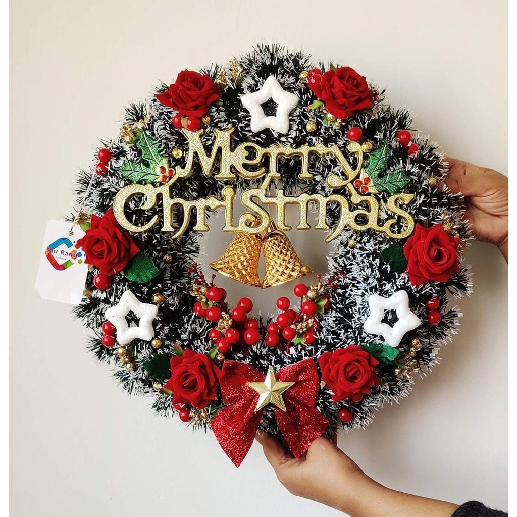 Designer Christmas Wreath for Front Door/Wall Hanging/Decoration for Xmas Party/Christmas Decorations for Home/Gifts/Wreath