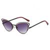 European and American style metal hollow cat eye sunshade sunglasses personalized punk party stage beautiful accessories sunglasses