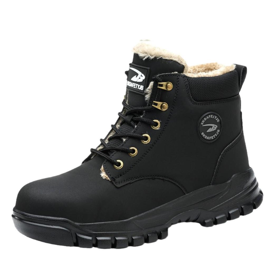 Autumn/Winter Steel Toe Anti-Puncture Work Boots - High-Top, Wear-Resistant Safety Shoes