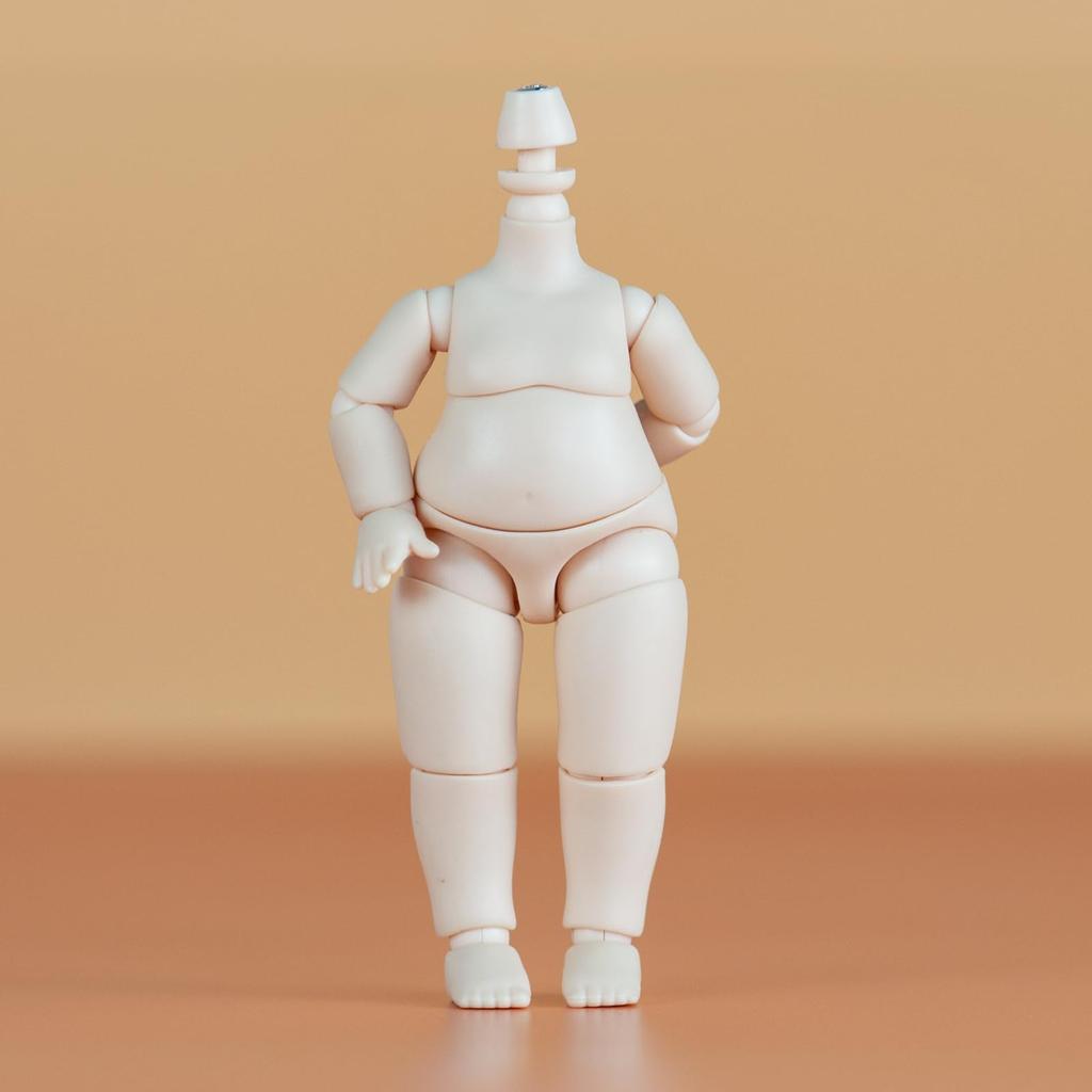 YMY Pear Shape Doll Body YMY BJD GSC Doll Head Mini Scale Cute Fat Action Figure Suitable for New Year Gift Milky White 9.8cm 1/12 1/8 1/12