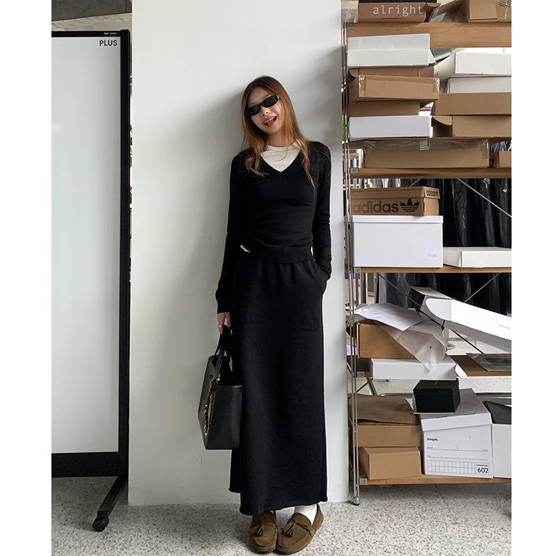 

Женская повседневная толстовка с капюшоном и узкой юбкой А-силуэта Nantao весна-лето 2025 L