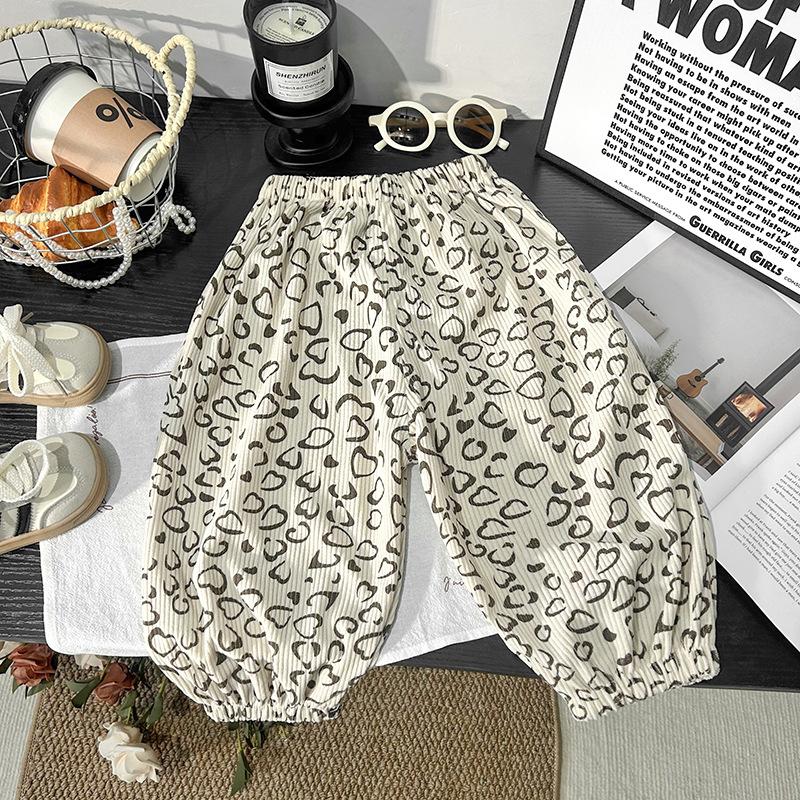 Children's Casual Sports Pants for Spring and Fall: Korean-Style Mid-Rise Outerwear Pants for Younger Children