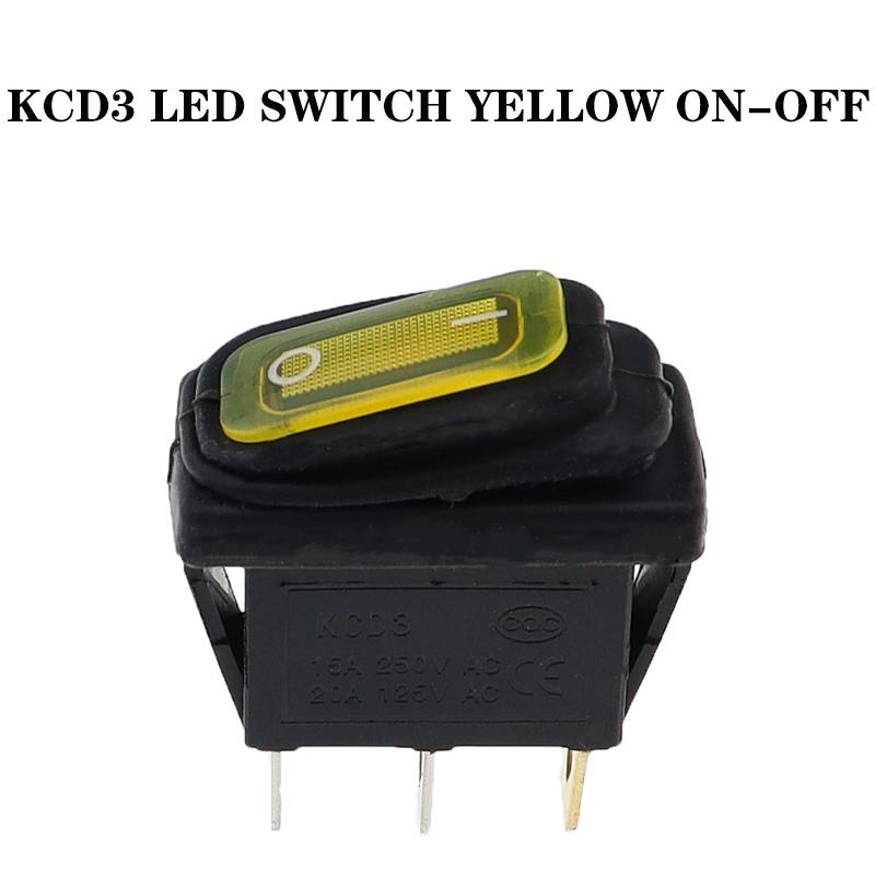 KCD3 Waterproof Rocker Switch ON-OFF/ON-OFF-ON 3Pin,2/3 Position,Electrical Equipment With Lighting Power,15A 250VAC/20A 125VAC