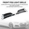 2PCS Front Bumper Fog Light Grille Cover Trim Fit S5 A5 S-Line 2018-2019