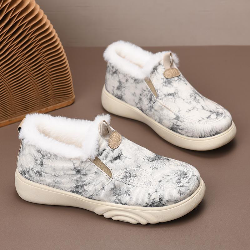 

Хлопковая обувь женская новая зимняя бархатная износостойкая обувь-бини теплая повседневная рабочая обувь носить мать хлопковые сапоги 41